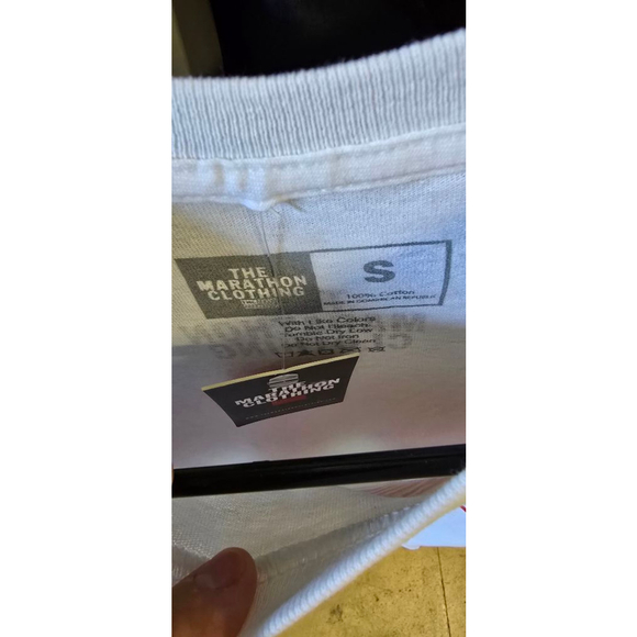 Men's The Marathon Clothing White Red Short Sleeve Tee S - Picture 4 of 4